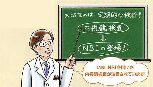 大切なのは定期検診！いま、NBIを用いた内視鏡検査が注目されています！